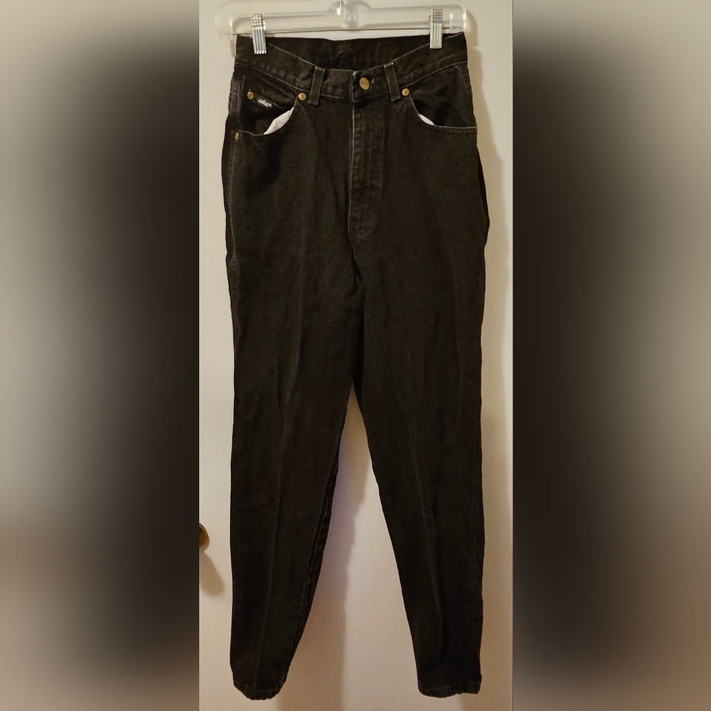 Vintage Chic Jeans High Rise Mom Cotton Black Women's Size 8 Tall